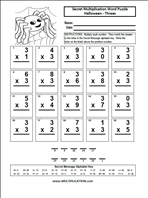 Printables Halloween Multiplication Worksheets free halloween multiplication worksheets com worksheets