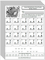Free Winter Multiplication Worksheets