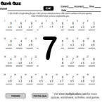 Multiplication Self Correcting Quizzes | multiplication.com