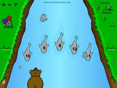 Catch the Right Fish in Baxley the Bear Addition | Multiplication.com