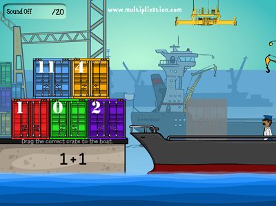 Solve Addition Problems in Cargo Security Addition | Multiplication.com