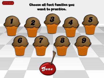Choose a Fact Family for Flurry of Flavors Addition | Multiplication.com