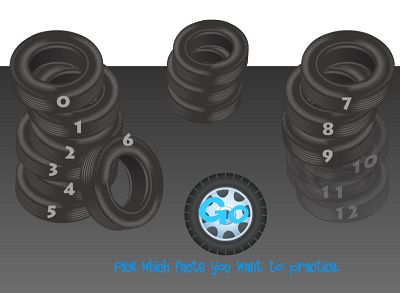 Choose a Fact for Tony's Tires Addition | Multiplication.com