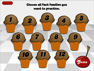 Choose a Fact Family for Flurry of Flavors Multiplication | Multiplication.com