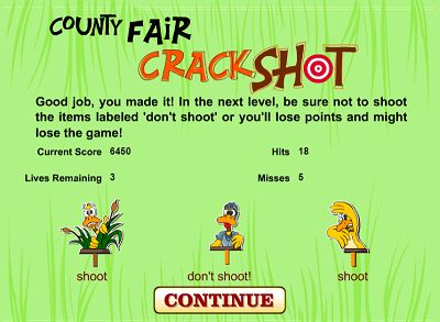 Aim for all Kinds of Different Targets in County Fair Crackshot | Multiplication.com