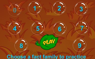Choose a Fact Family in Bubble Bugs Division | Multiplication.com