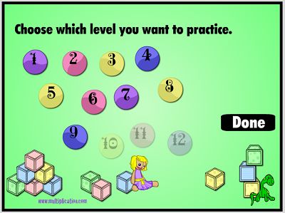 Choose a Fact Family for Diaper Derby Division | Multiplication.com