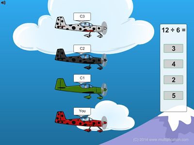 Solve the Facts to get Ahead in Flying High Division | Multiplication.com