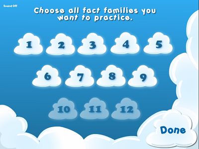 Choose Fact Families in Flying High Divsion | Multiplication.com