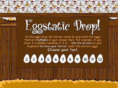 Choose a Fact Family for Eggstatic | Multiplication.com
