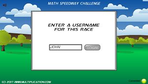 Pick a Username in Math Speedway Challenge Division | Multiplication.com
