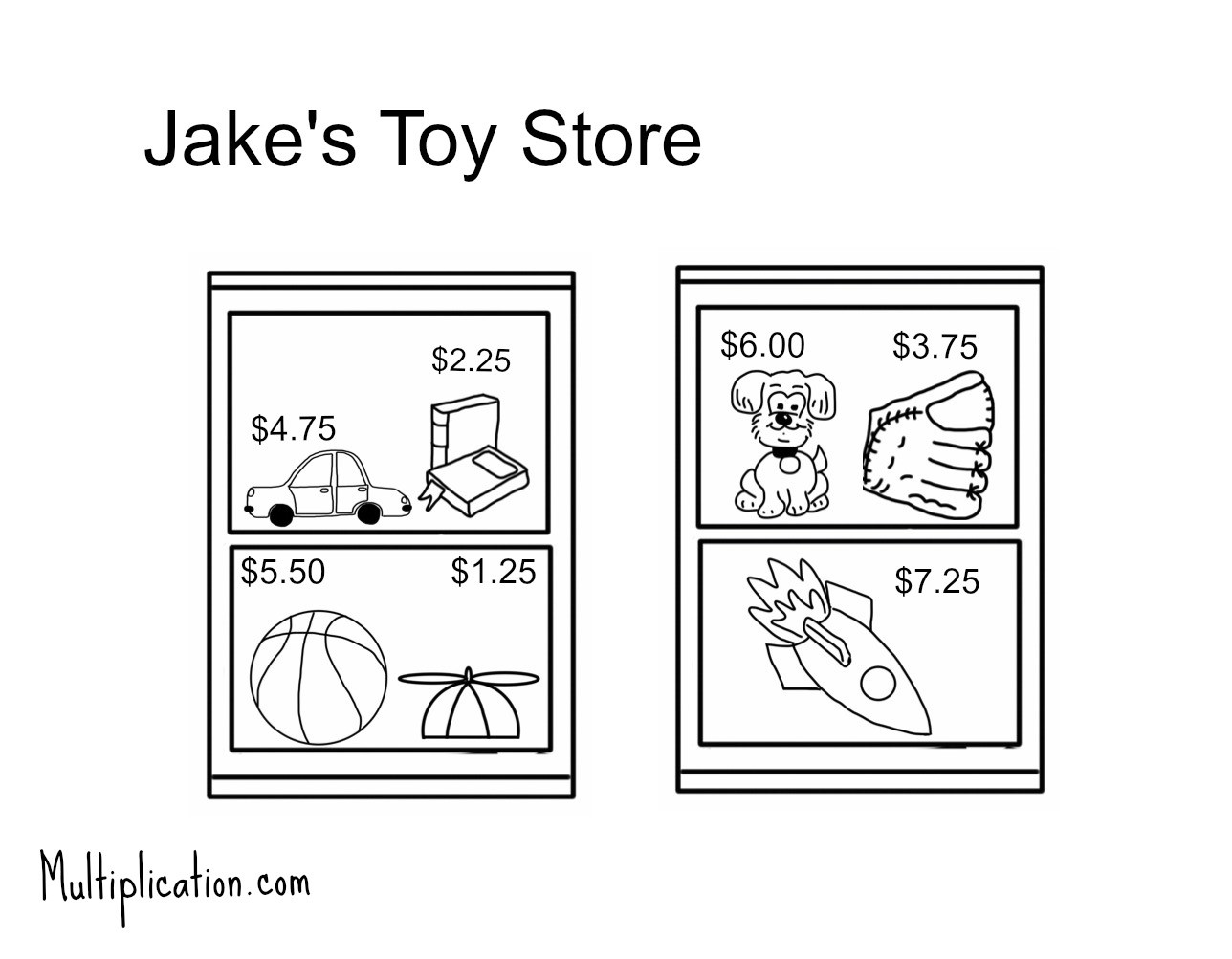 Toy Store Activity and Worksheet