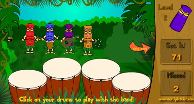 Rock the Drums with the Village Band in Jungle Jim | Multiplication.com