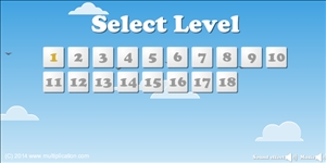 Select a Level in Multiplication Knock Down | Multiplication.com