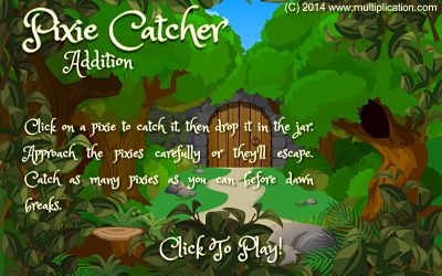 Welcome to Pixie Catcher Addition | Multiplication.com