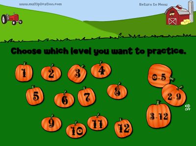 Choose a Fact for Farmer Fred's Pumpkin Patch | Multiplication.com