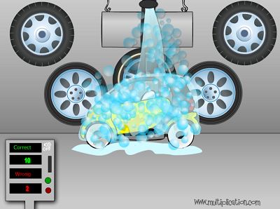 Make Those Cars Squeaky Clean in Car Wash Subtraction | Multiplication.com