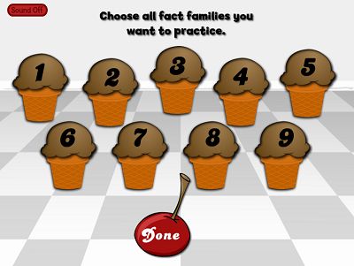 Choose a Fact for Flurry of Flavors Subtraction | Multiplication.com