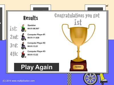 Win a Trophy in Granny Prix Multiplayer Subtraction | Multiplication.com