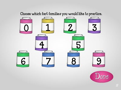 Choose a Fact Family for Patty's Paints Subtraction | Multiplication.com
