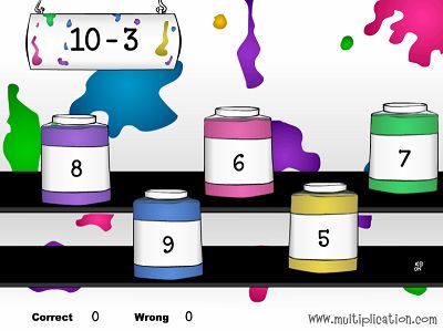 Solve Problems in Patty's Paints Subtraction | Multiplication.com