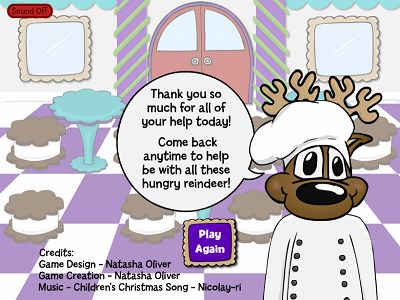You Won Reindeer Cafe Subtraction | Multiplication.com
