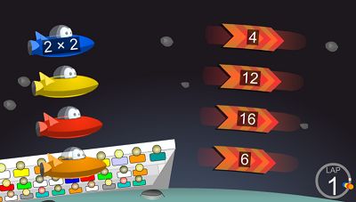 Solve the Facts in Space Race | Multiplication.com