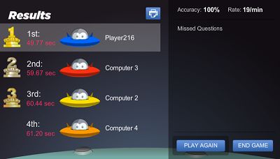 Win a Trophy in Space Race | Multiplication.com