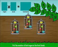 Fill in the Multiplication Problem in Bird Haven | Multiplication.com