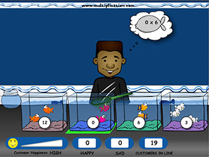 Pick the Right Fish in Fish Shop Multiplication | Multiplication.com
