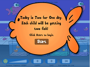 Level Two of Fish Shop Multiplication | Multiplication.com