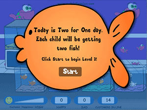 Level Three of Fish Shop Multiplication | Multiplication.com