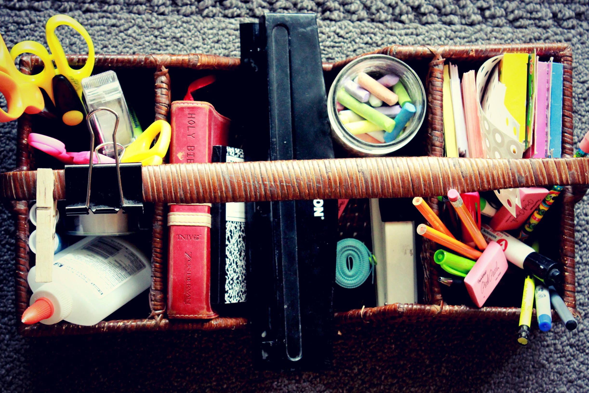 Napkin Caddy School Supply Holder DIY