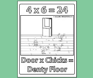 Student coloring page provides valuable memory reinforement for 4x6.