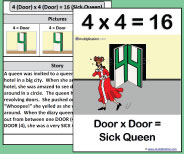 This large class size printable teaching card helps teach the 4x4 picture and story.