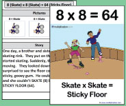 This large class size printable teaching card helps teach the 8x8 picture and story.