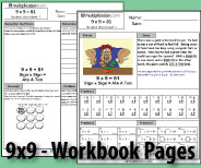Two printable pages designed to build fluency and deepen understanding of 9x9.