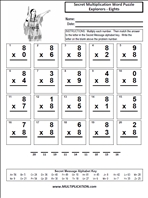 Explorer Eights Time Table Multiplication Worksheet thumbnail
