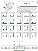 Spring Twos Time Table Multiplication Worksheet thumbnail