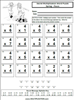 Spring Fours Time Table Multiplication Worksheet thumbnail