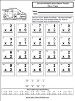 Car Twos Time Table Multiplication Worksheet thumbnail