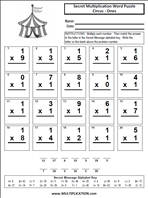 Circus Ones Time Table Multiplication Worksheet thumbnail
