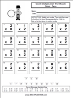 Circus Two Time Table Multiplication Worksheet thumbnail