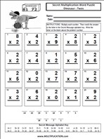 Dinosaur Twos Time Table Multiplication Worksheet thumbnail