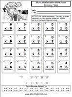 Dinosaur Sixes Time Table Multiplication Worksheet thumbnail