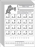 Dinosaur Multiplication Worksheets thumbnail