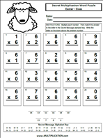 Easter Sixes Time Table Multiplication Worksheet thumbnail