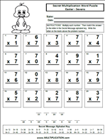 Easter Sevens Time Table Multiplication Worksheet thumbnail