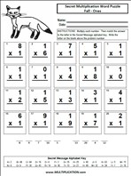 More Fall Ones Time Table Multiplication Worksheet thumbnail