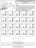 More Fall Fives Time Table Multiplication Worksheet thumbnail